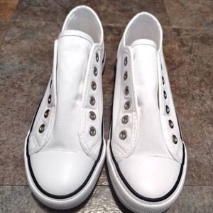 White Slip On Sneakers